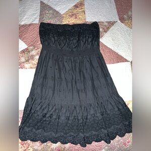 Woman's Dark Gray Strapless Dress from The Gap